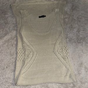 PrettyLittleThing Cream Knit Maxi Dress